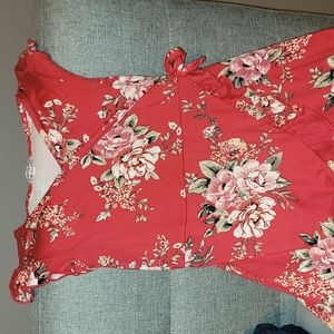 Chenault Atorina Ruffle brushed faux wrap dress